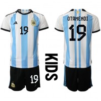 Argentina Nicolas Otamendi #19 Hemmatröja Barn VM 2022 Kortärmad (+ Korta byxor)